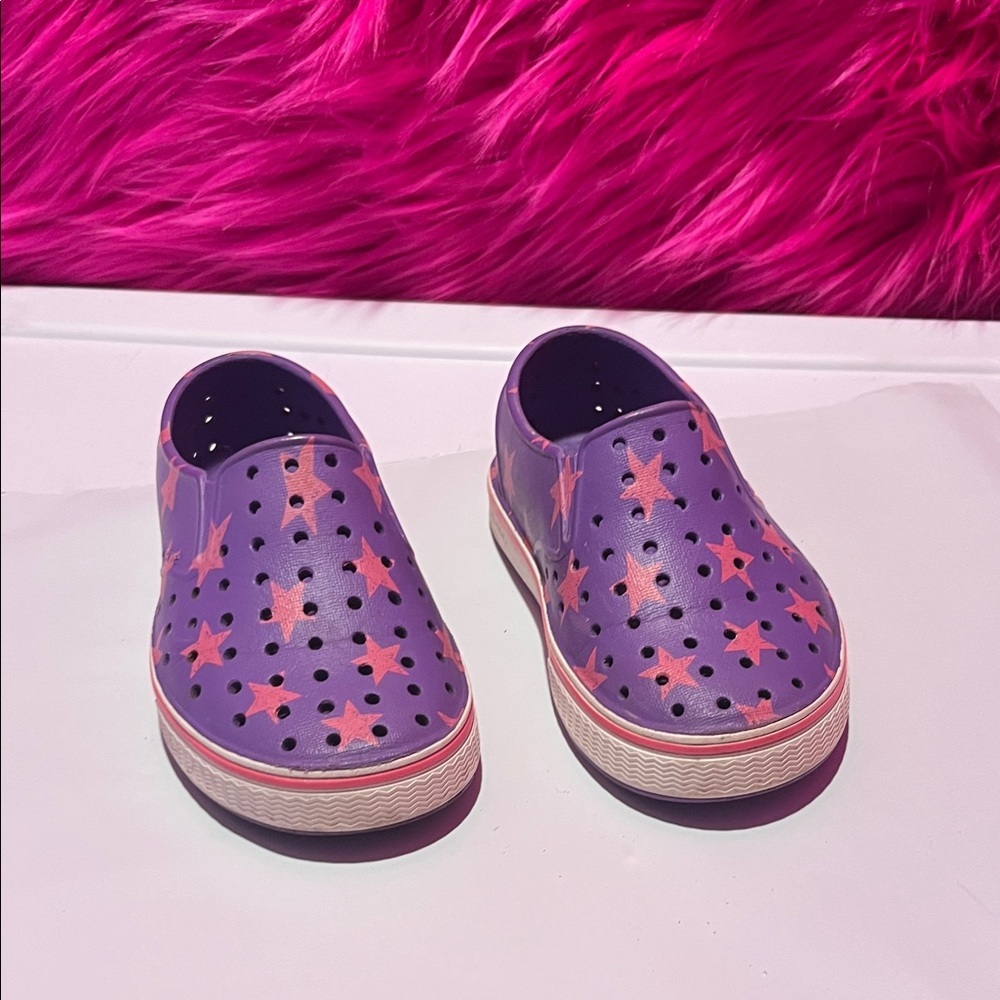 Kids Purple Star Slip-On NATIVE Shoes